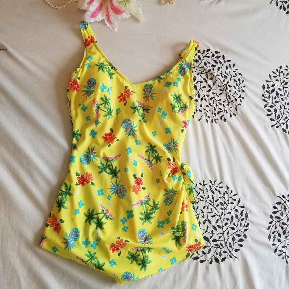 Roxanne tropical vintage one piece swimsuit